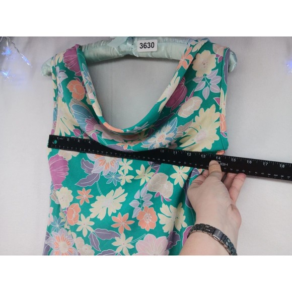 NWT See You Monday Dress Womens SZ M Cowl Neck Tied Halter Stretch Floral Print - Picture 6 of 16